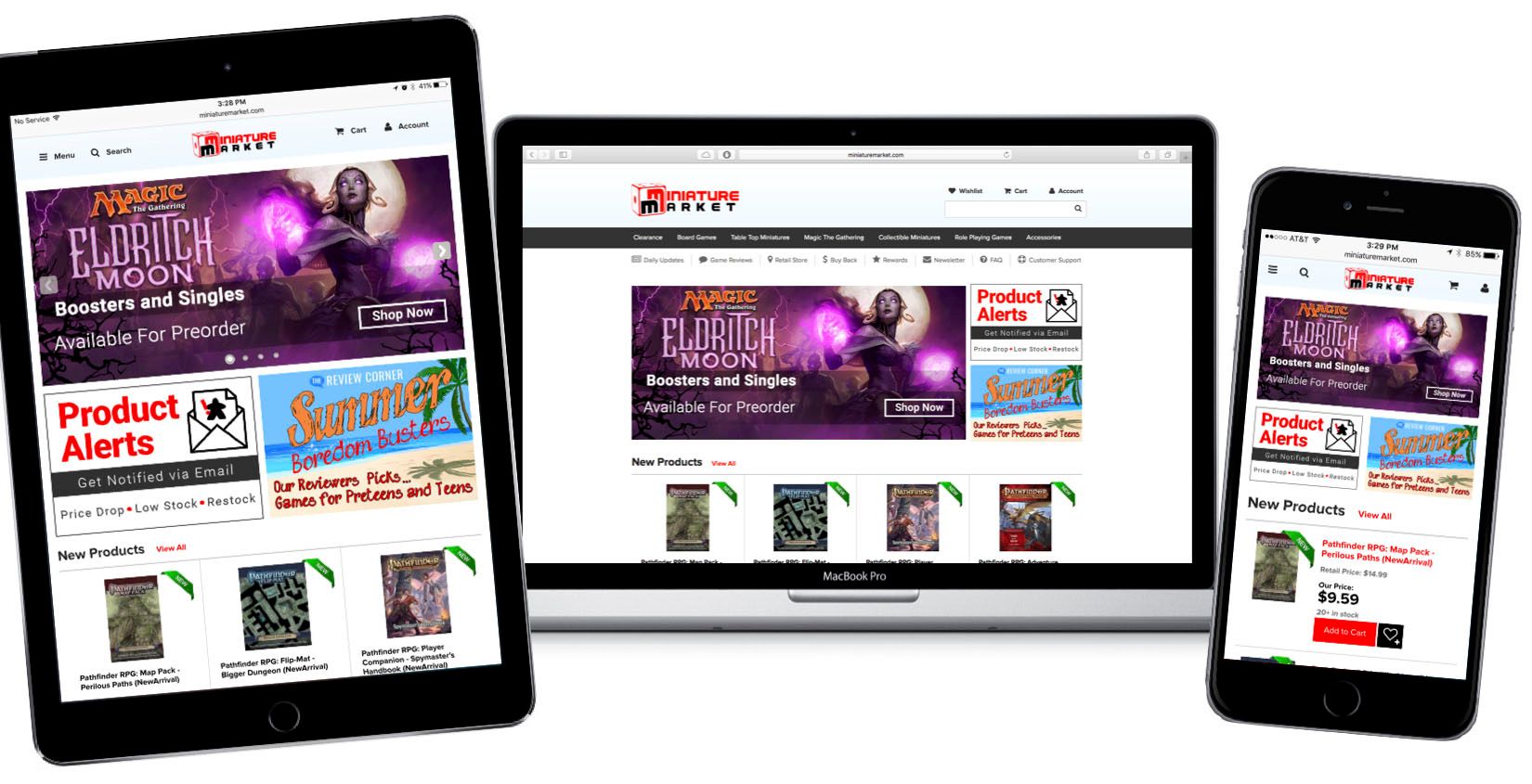 Mobile-friendly shopping for gaming enthusiasts.